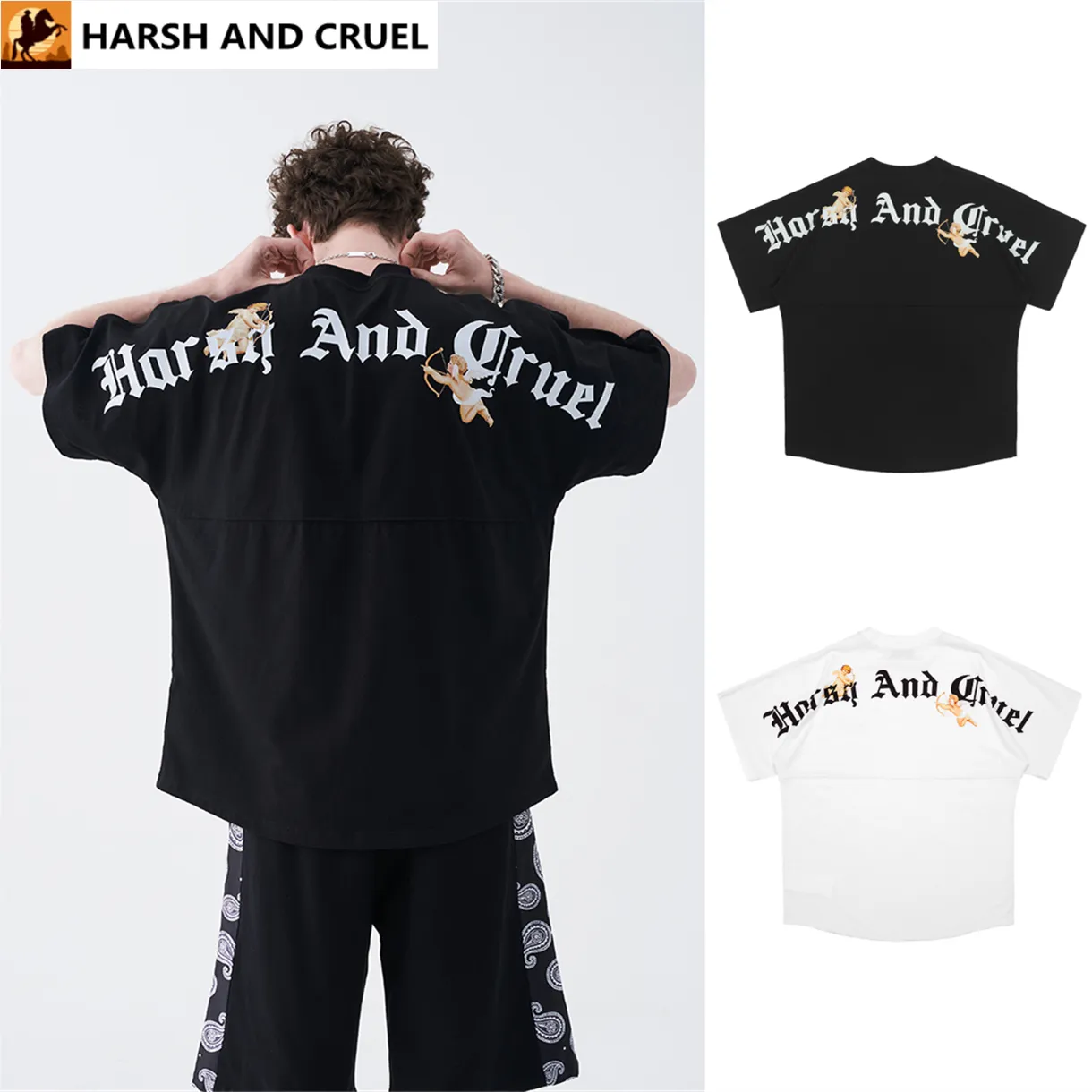 HARSH AND CRUEL  |Crew Neck Unisex Cotton Short Sleeves Crew Neck T-Shirts