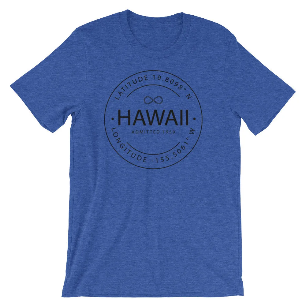 Hawaii - Short-Sleeve Unisex T-Shirt - Latitude & Longitude