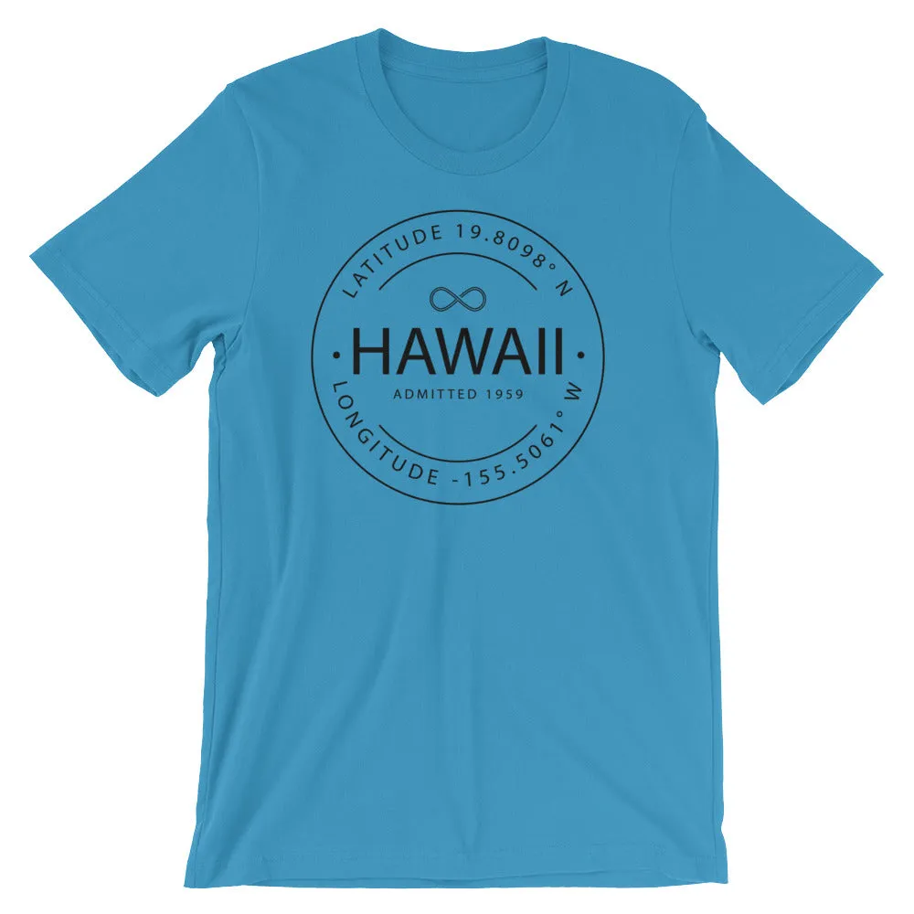 Hawaii - Short-Sleeve Unisex T-Shirt - Latitude & Longitude