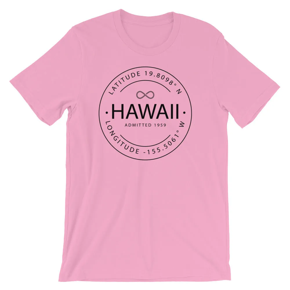 Hawaii - Short-Sleeve Unisex T-Shirt - Latitude & Longitude