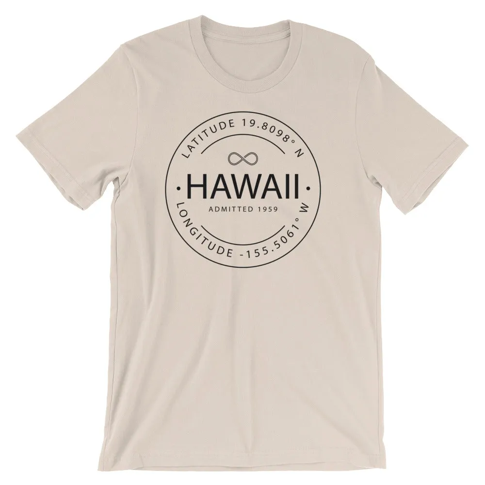 Hawaii - Short-Sleeve Unisex T-Shirt - Latitude & Longitude