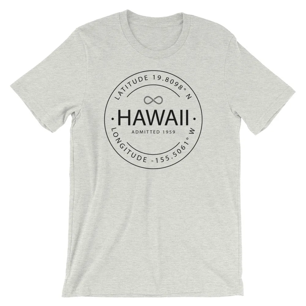 Hawaii - Short-Sleeve Unisex T-Shirt - Latitude & Longitude