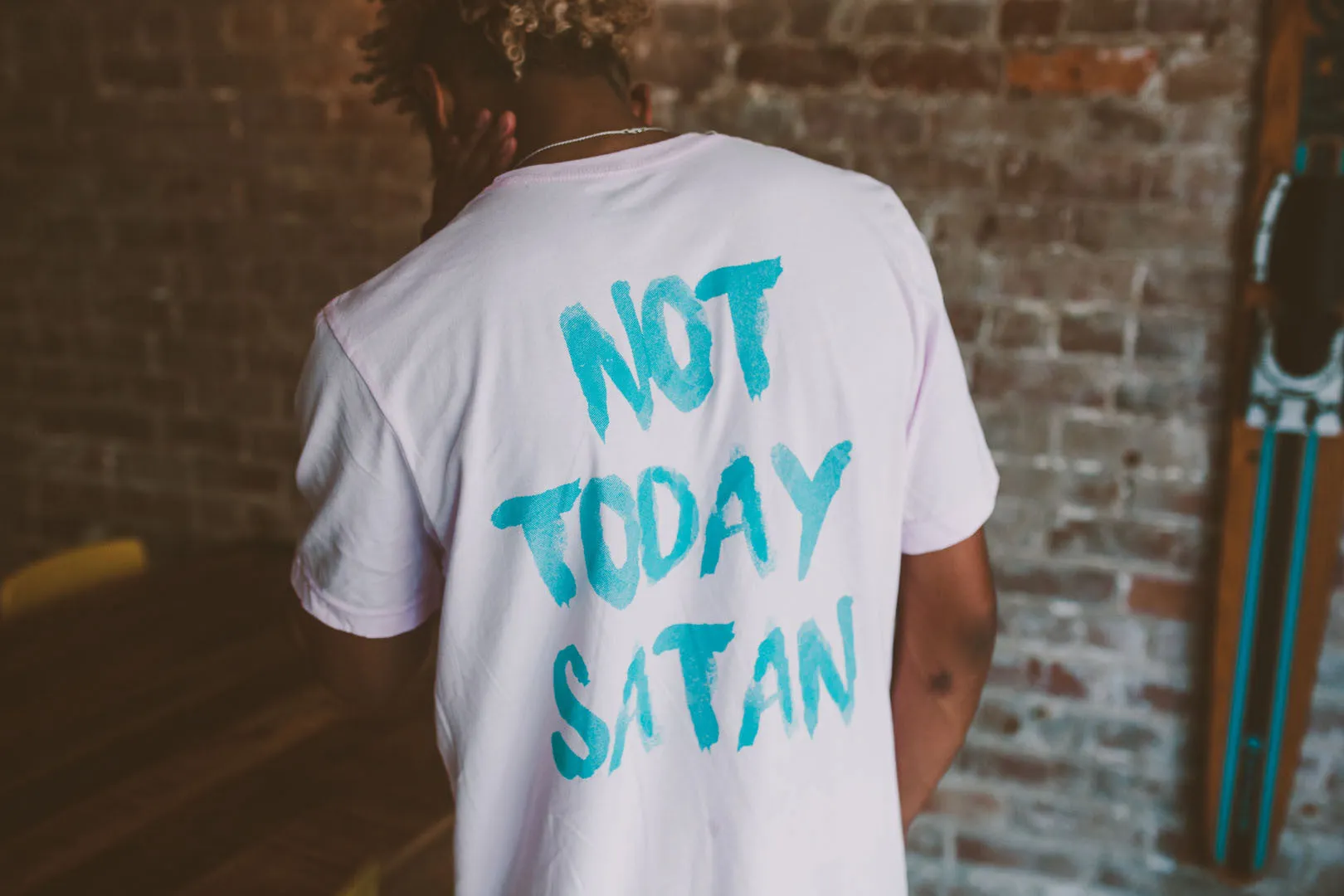 HGA Not Today Satan Pink Tee