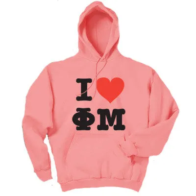 I Love.. Printed Sorority Hoody - Gildan 18500 - CAD