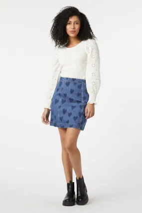 Indigo Hearts Skirt