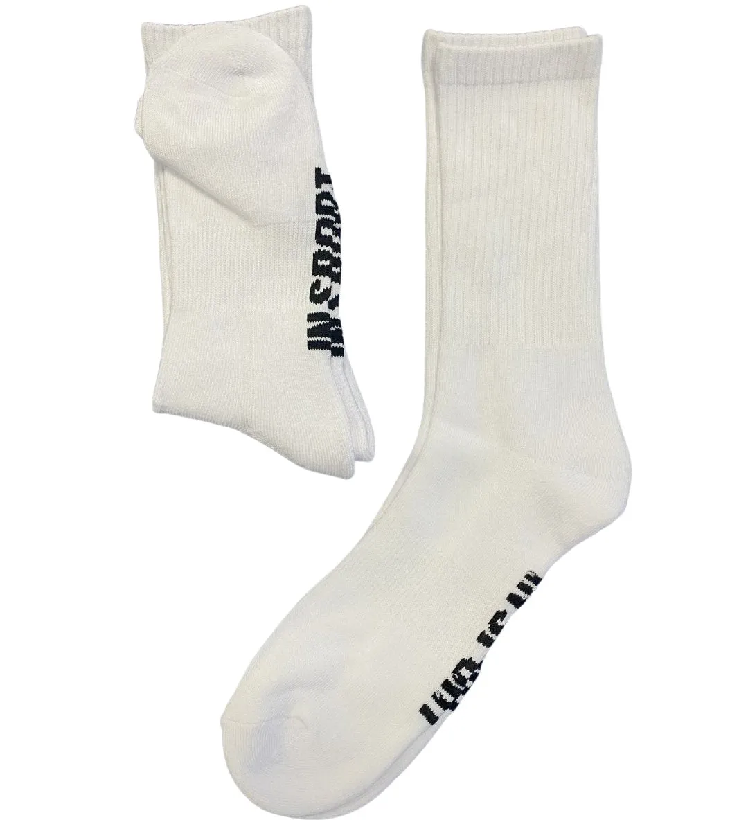 INSPORT MENS 2 PAIR CREW WHITE SOCKS 8-12