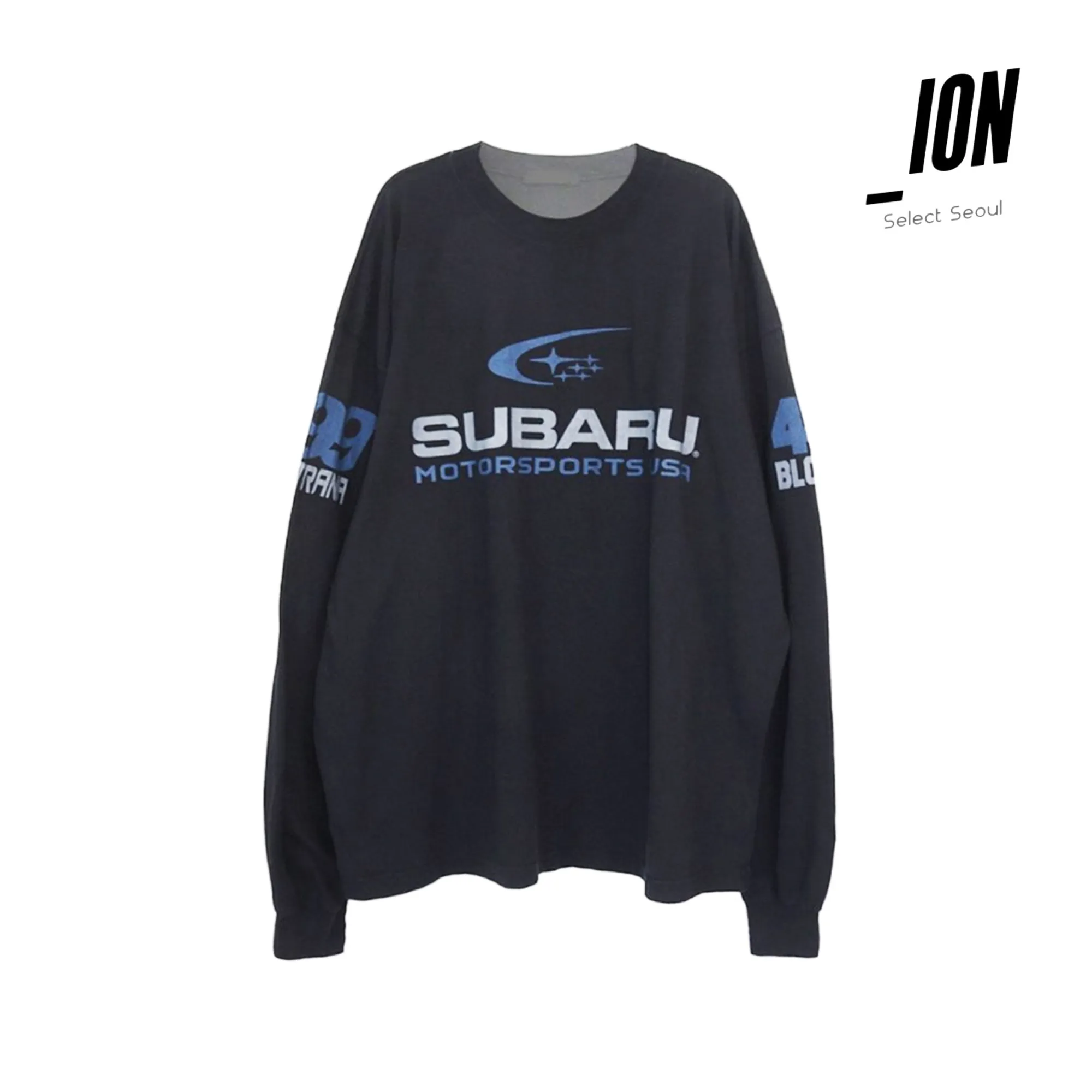 IONSEOUL  |Unisex Street Style Plain Cotton Oversized Logo T-Shirts