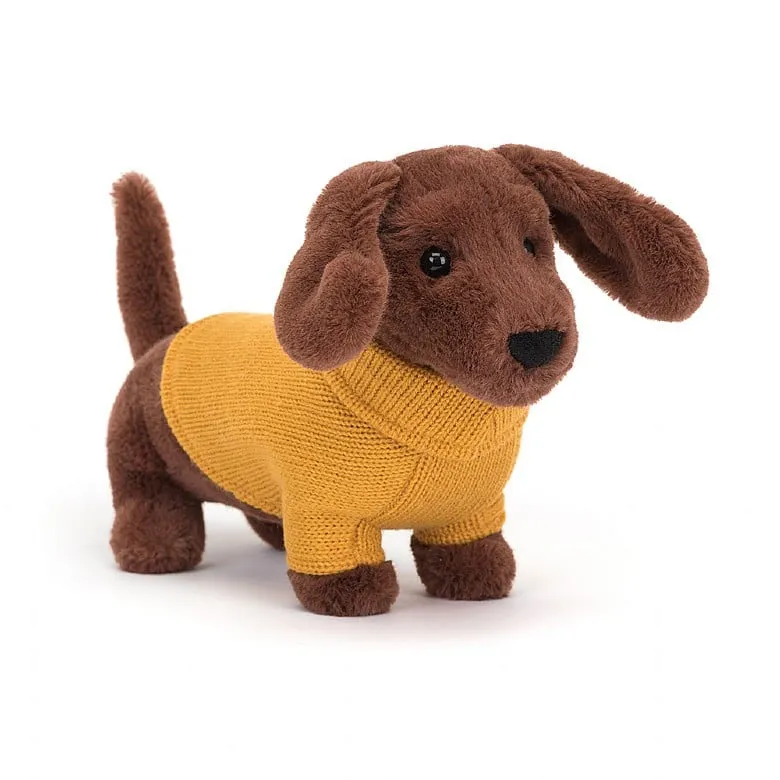 Jellycat Sweater Sausage Dog Yellow S3SDY