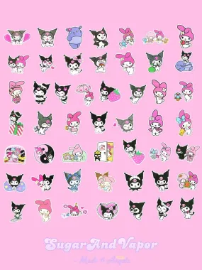 Kawaii Sweet Devil Waterproof Stickers Pack