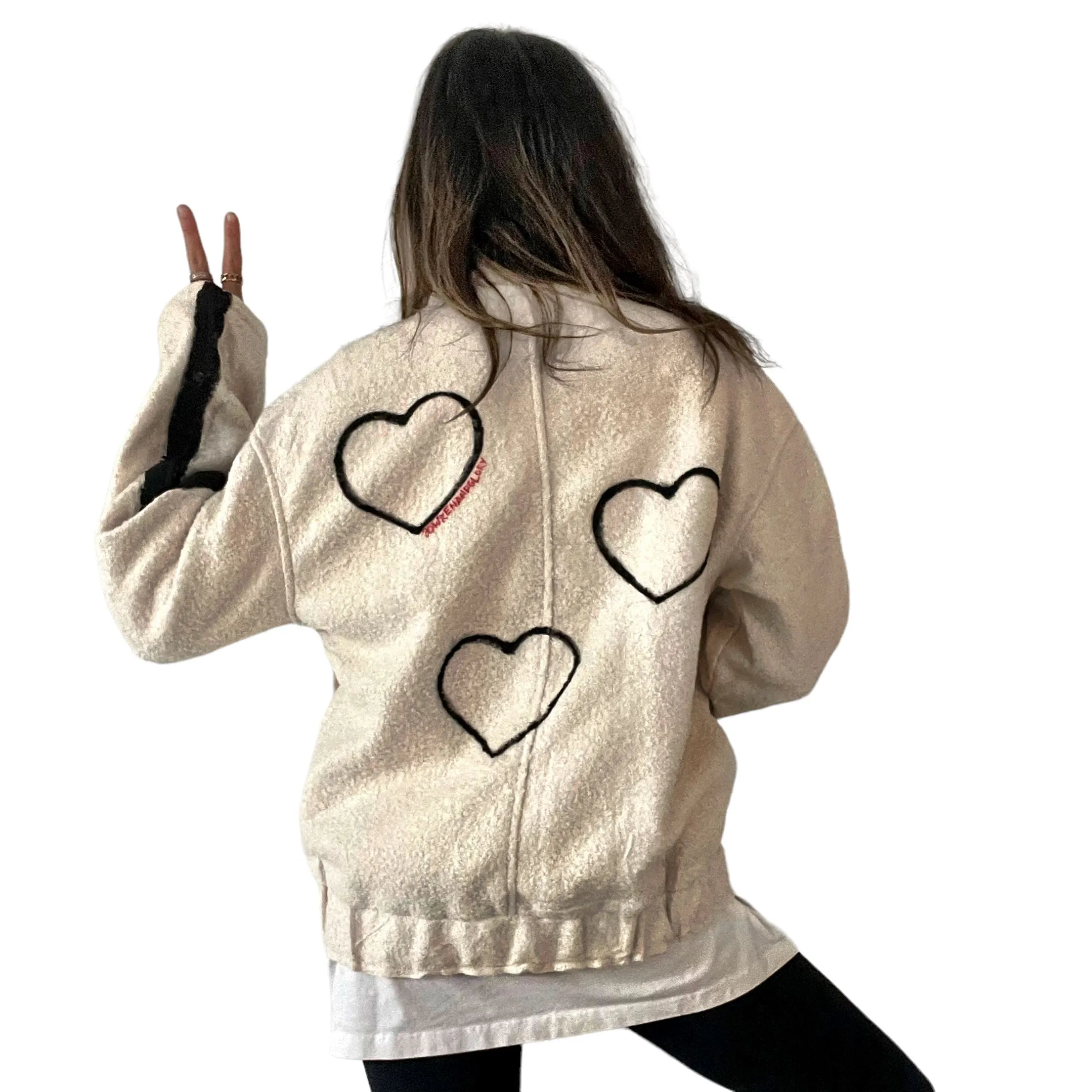 'Kind Heart' Painted Jacket