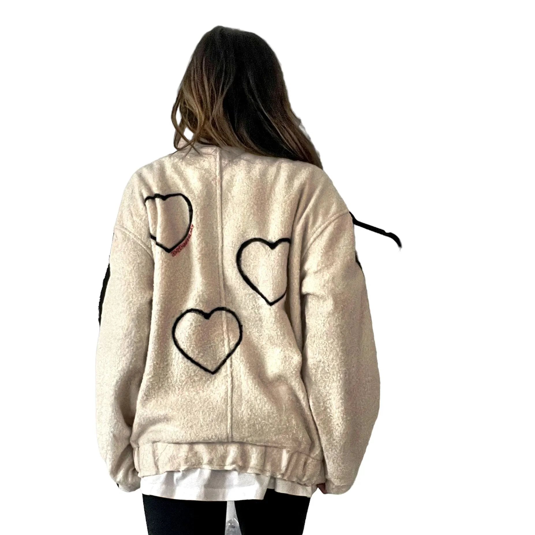 'Kind Heart' Painted Jacket