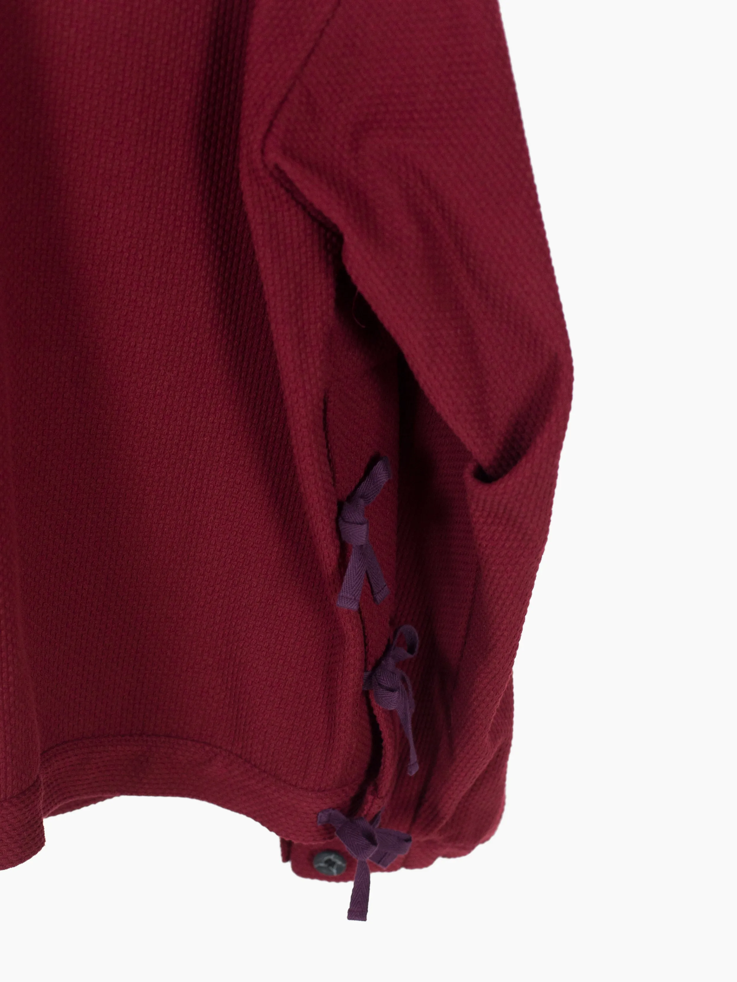 Kozaburo AW23 Burgundy Sashiko Monk Jacket