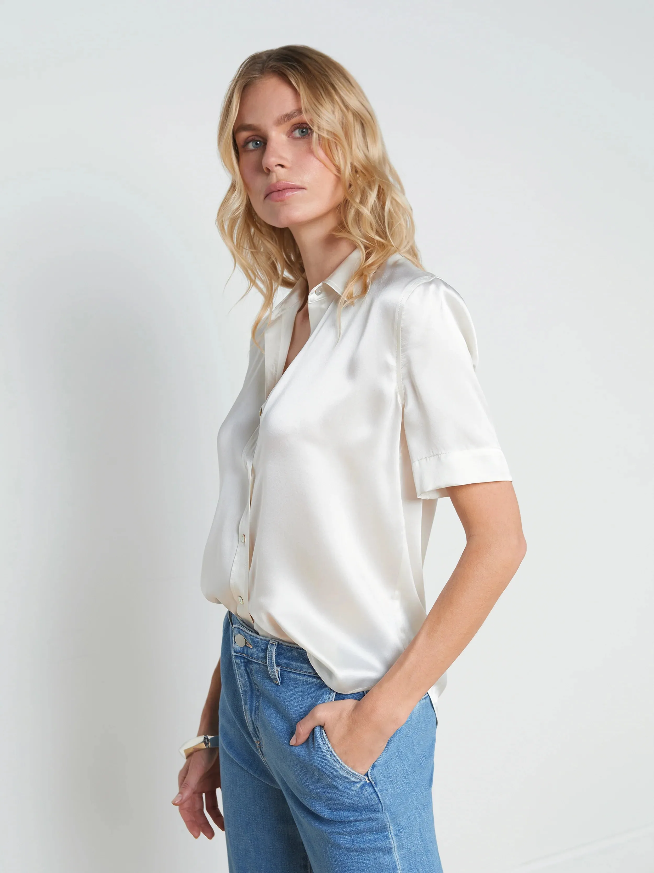 L’agence - Ellah Silk Blouse - Ivory