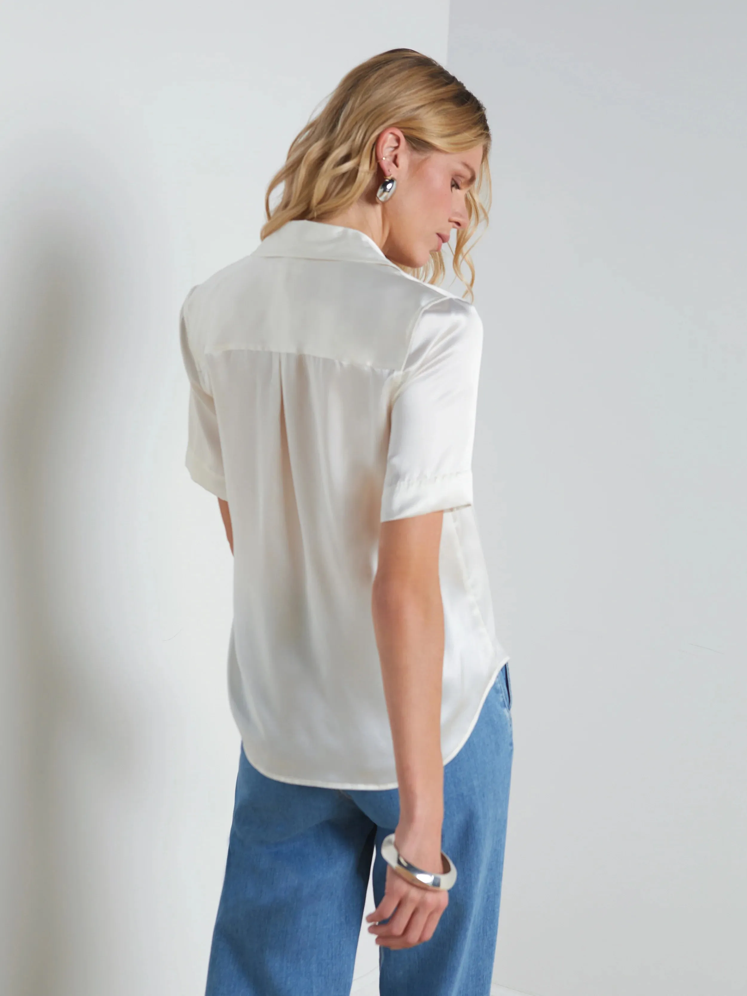 L’agence - Ellah Silk Blouse - Ivory