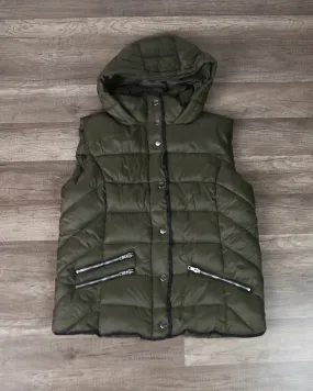 Lightweight Olive Green Winter Storm Puffer Vest