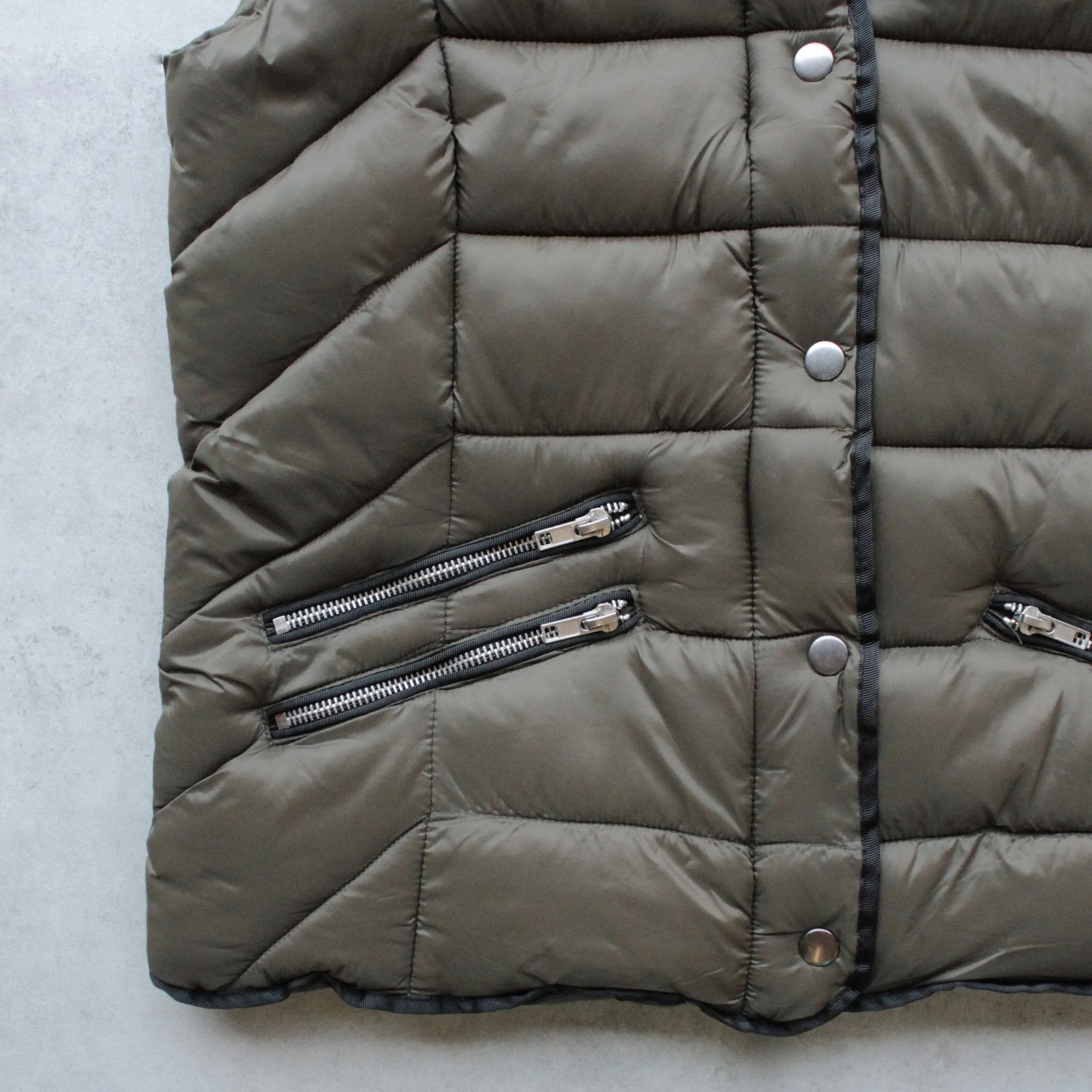 Lightweight Olive Green Winter Storm Puffer Vest