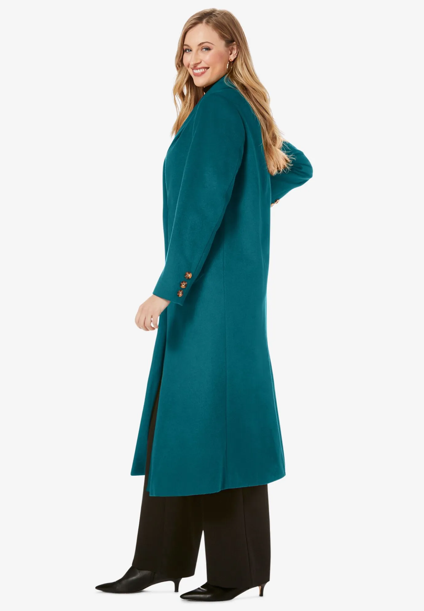 Long Shawl Collar Wool Coat