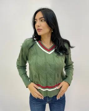 Maglione morbido intrecciato