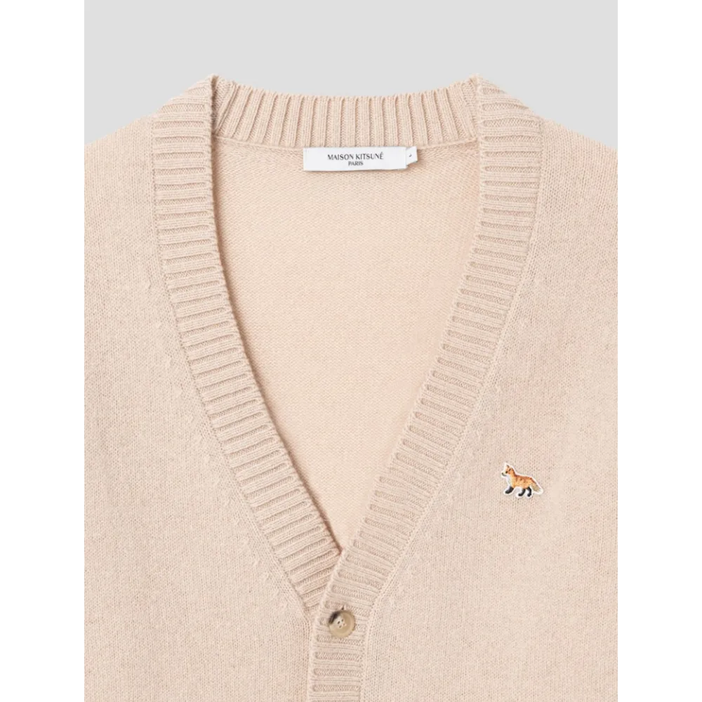 MAISON KITSUNE  |Unisex Plain Other Animal Patterns Logo Designers Cardigans