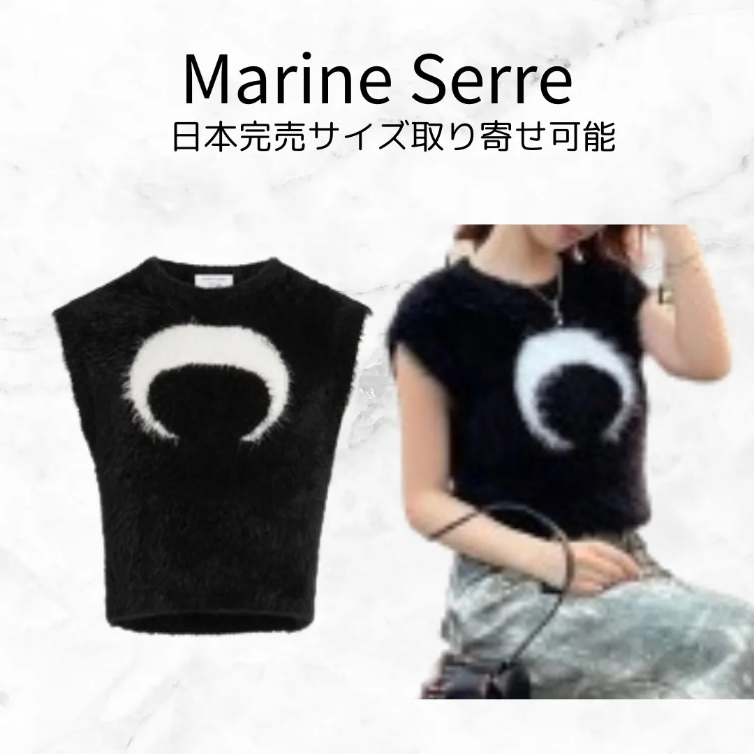 MARINE SERRE  |Crew Neck Unisex Street Style Logo Tanks & Camisoles