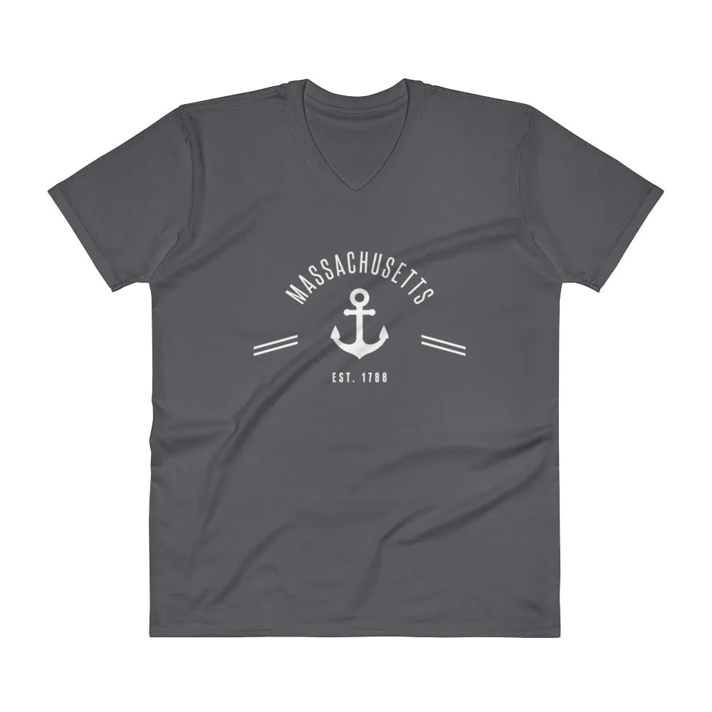 Massachusetts - V-Neck T-Shirt - Established