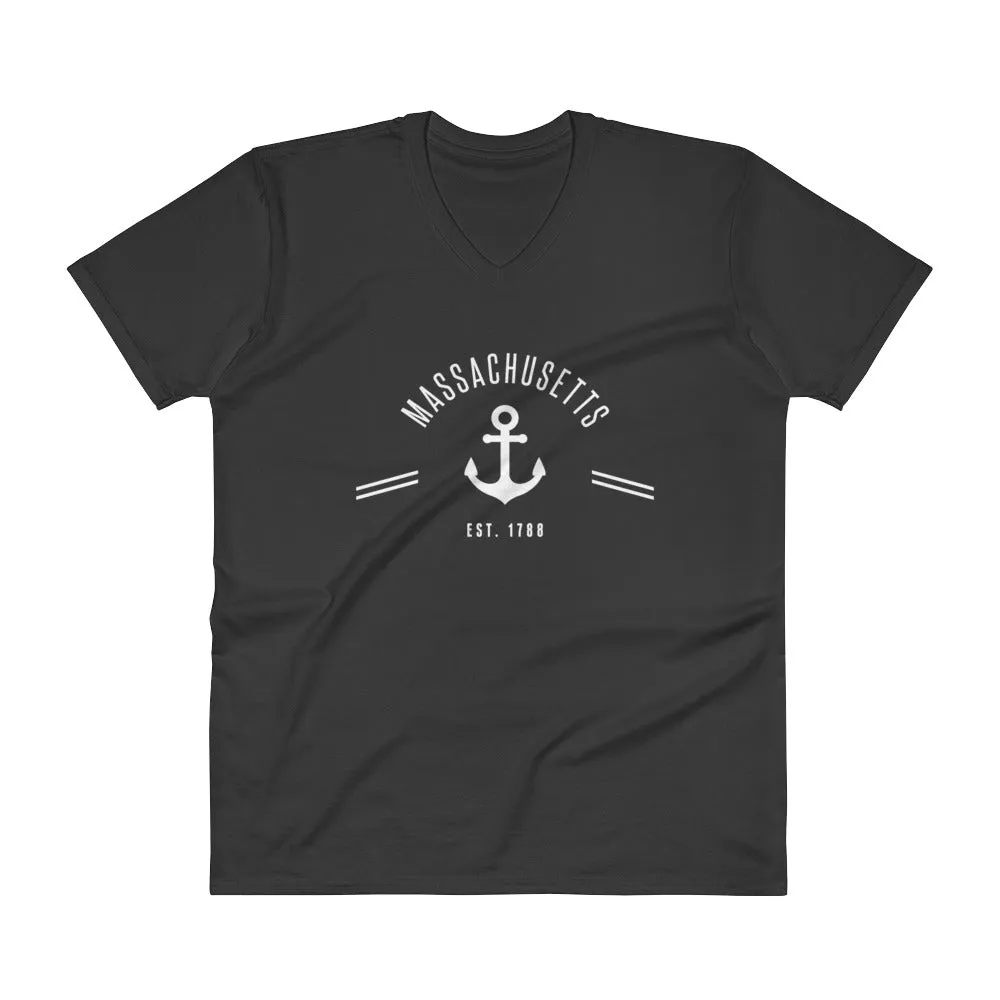 Massachusetts - V-Neck T-Shirt - Established