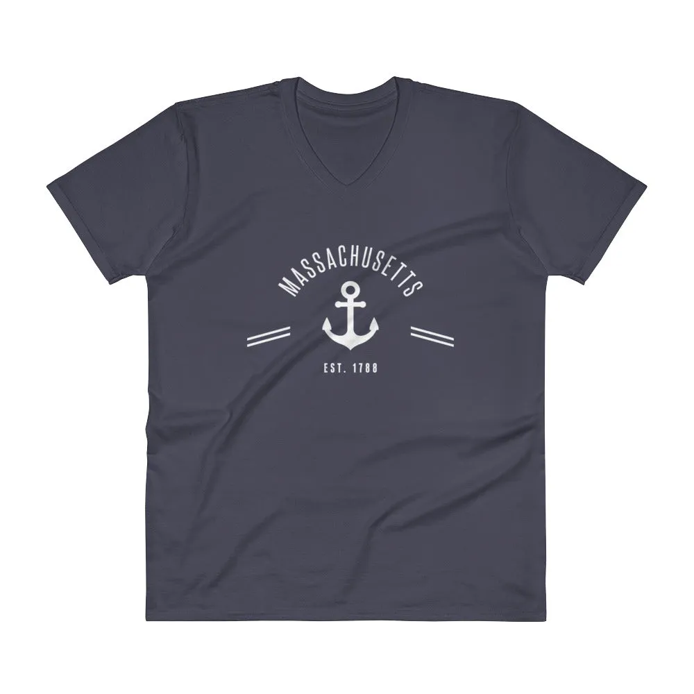 Massachusetts - V-Neck T-Shirt - Established