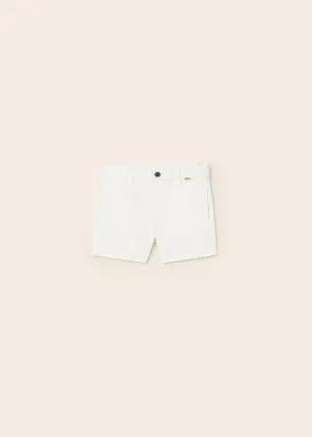 Mayoral Basic chino twill shorts for baby boy - Cream