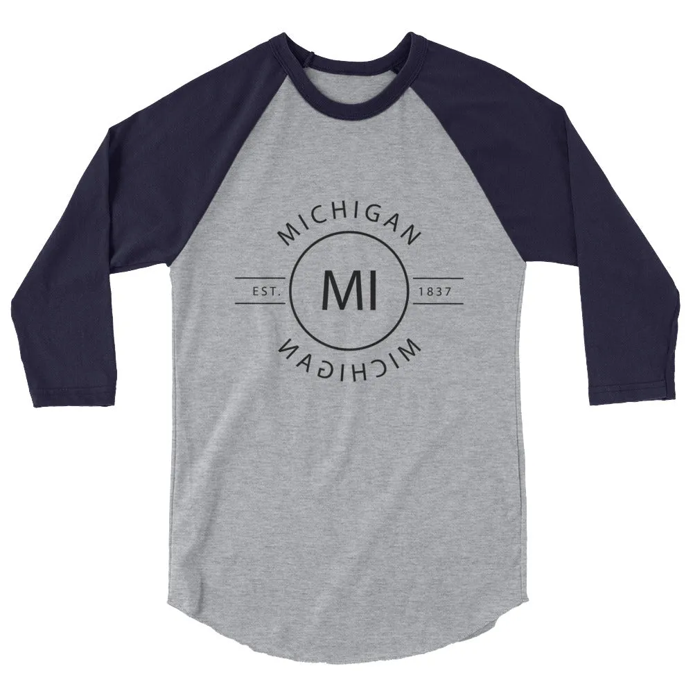 Michigan - 3/4 Sleeve Raglan Shirt - Reflections