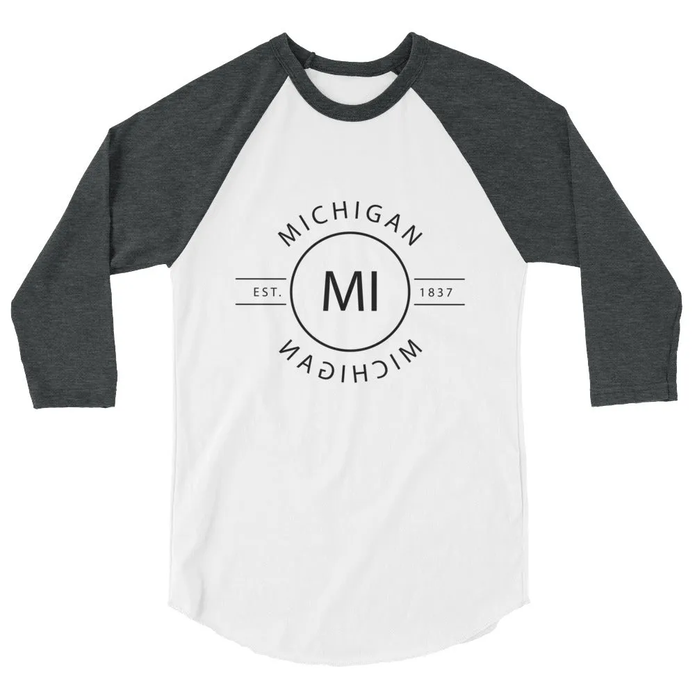 Michigan - 3/4 Sleeve Raglan Shirt - Reflections