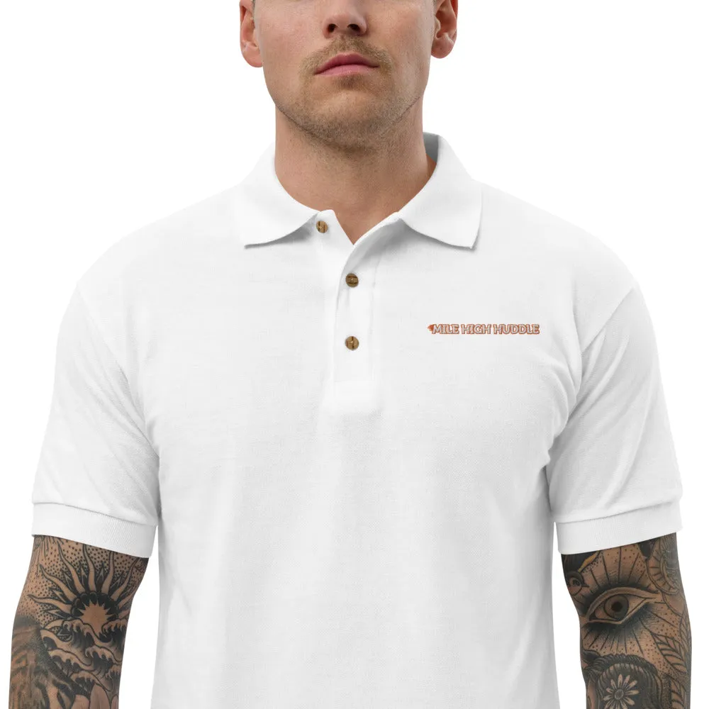 Mile High Huddle Embroidered Polo Shirt