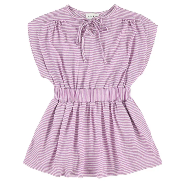 Morley Child Girl Soho Dress Orchid And Blush Stripes