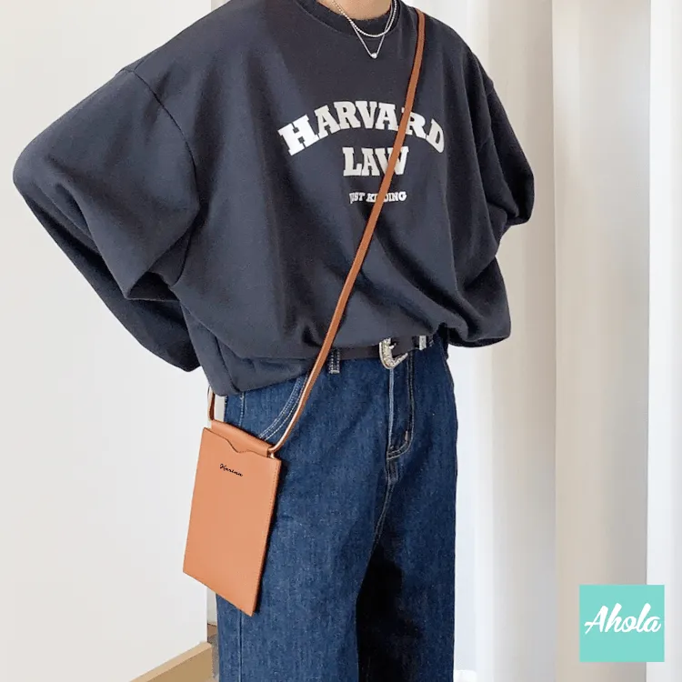 【Moss】Soft PU Leather Crossbody Bag 自訂名字斜肩包 (3-5個工作天完成)