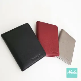 MS006 Embossed Genuine Leather Fold Card Wallet 牛皮印壓名字卡包