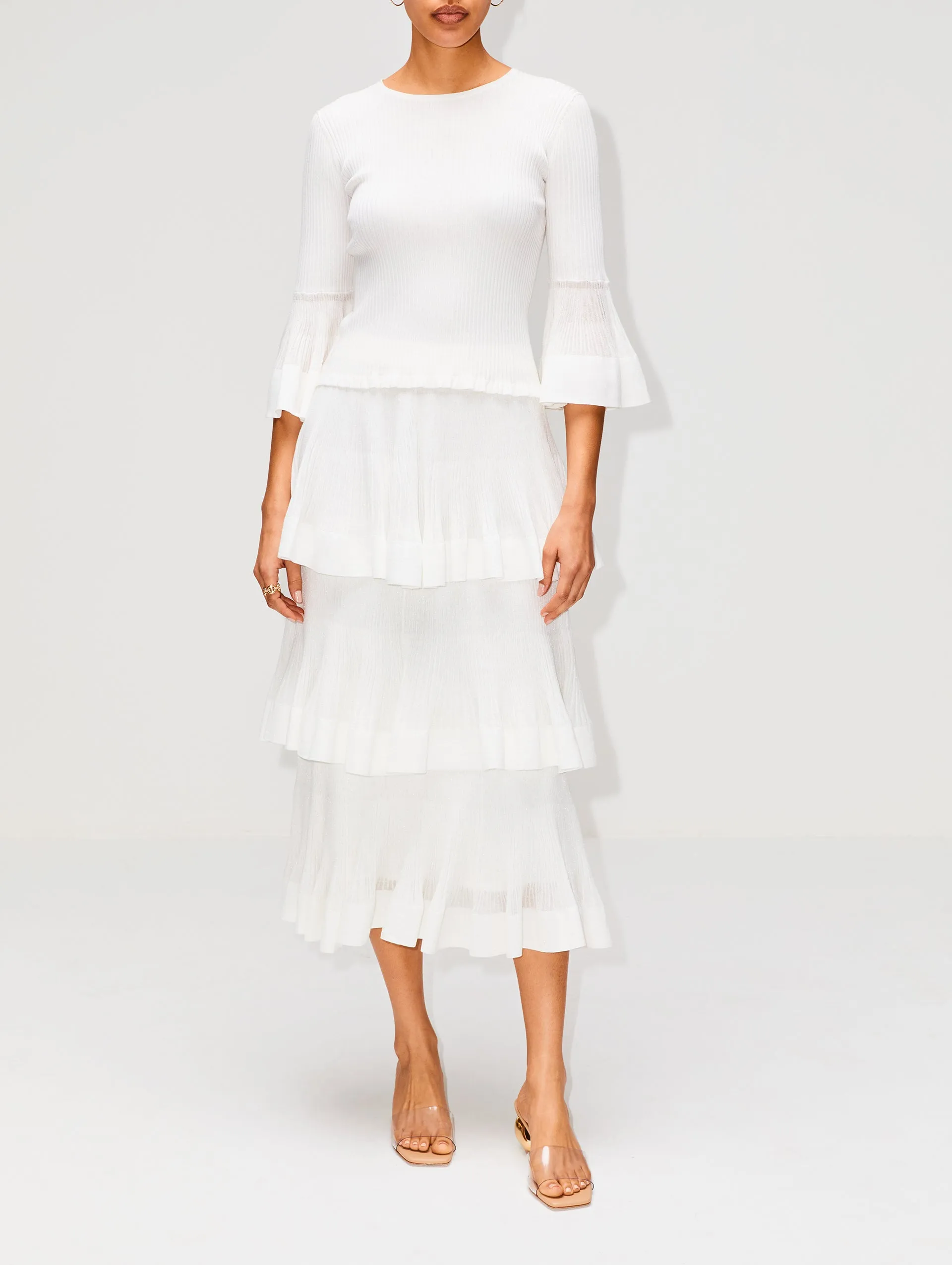 Natura Tiered Ruffle Skirt