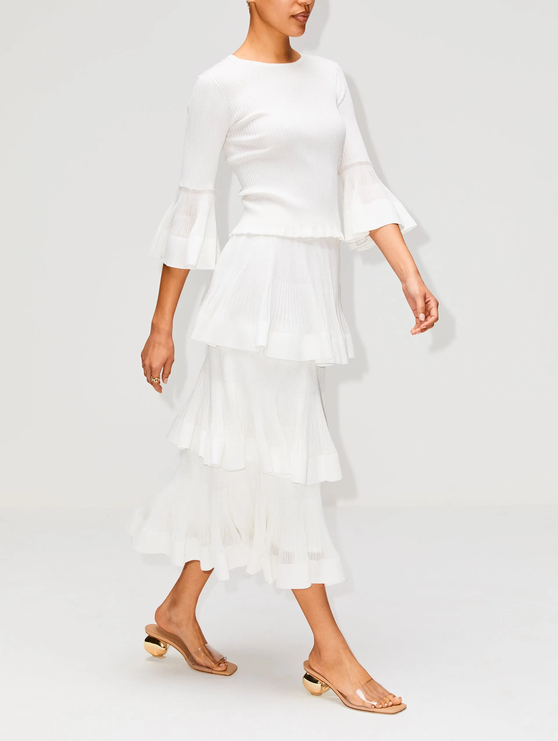 Natura Tiered Ruffle Skirt