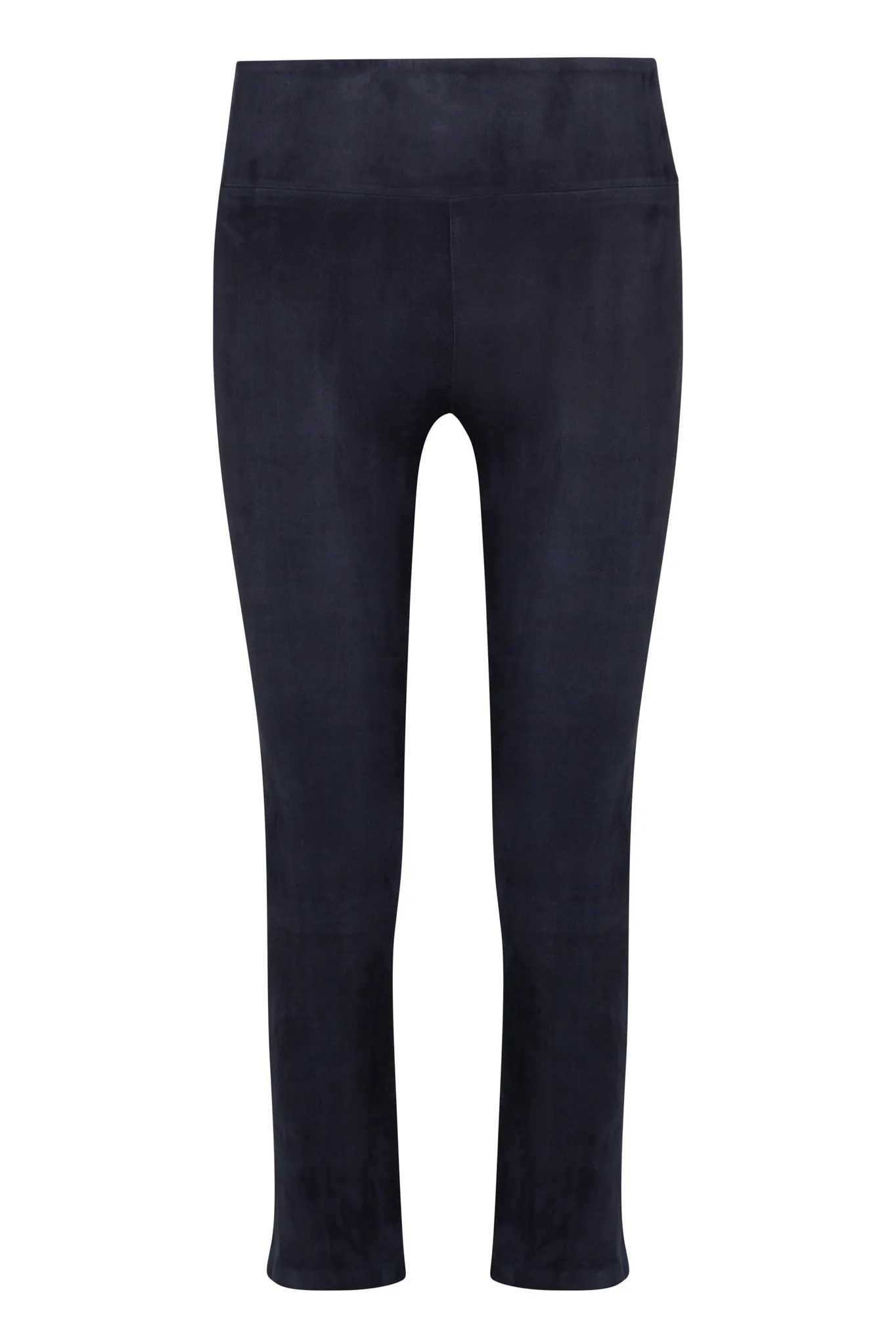 Navy Suede Ankle Flare Leggings