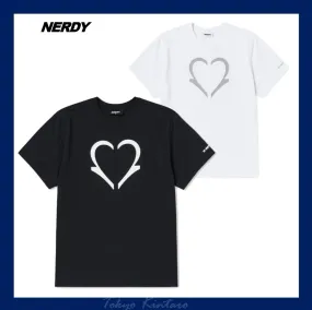 NERDY  |Unisex Street Style Cotton Logo T-Shirts