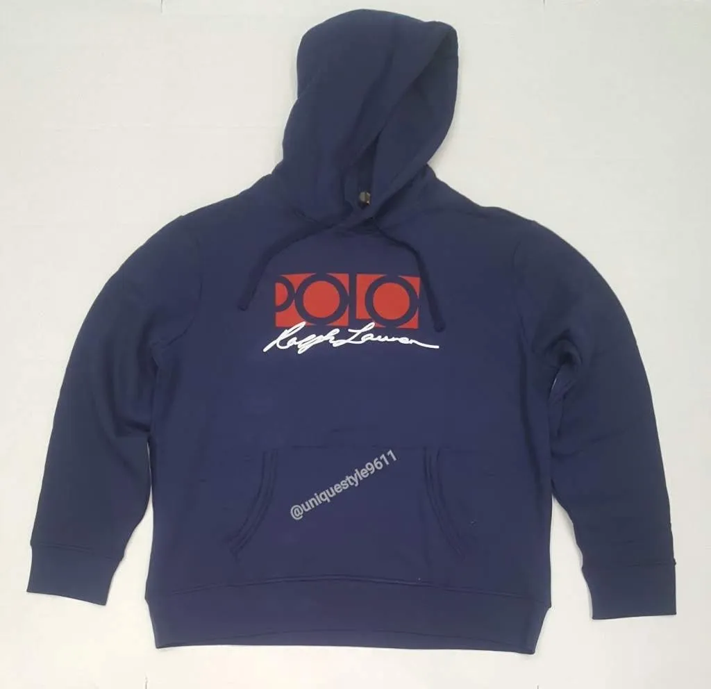 Nwt Polo Ralph Lauren Navy RL Script Hoodie