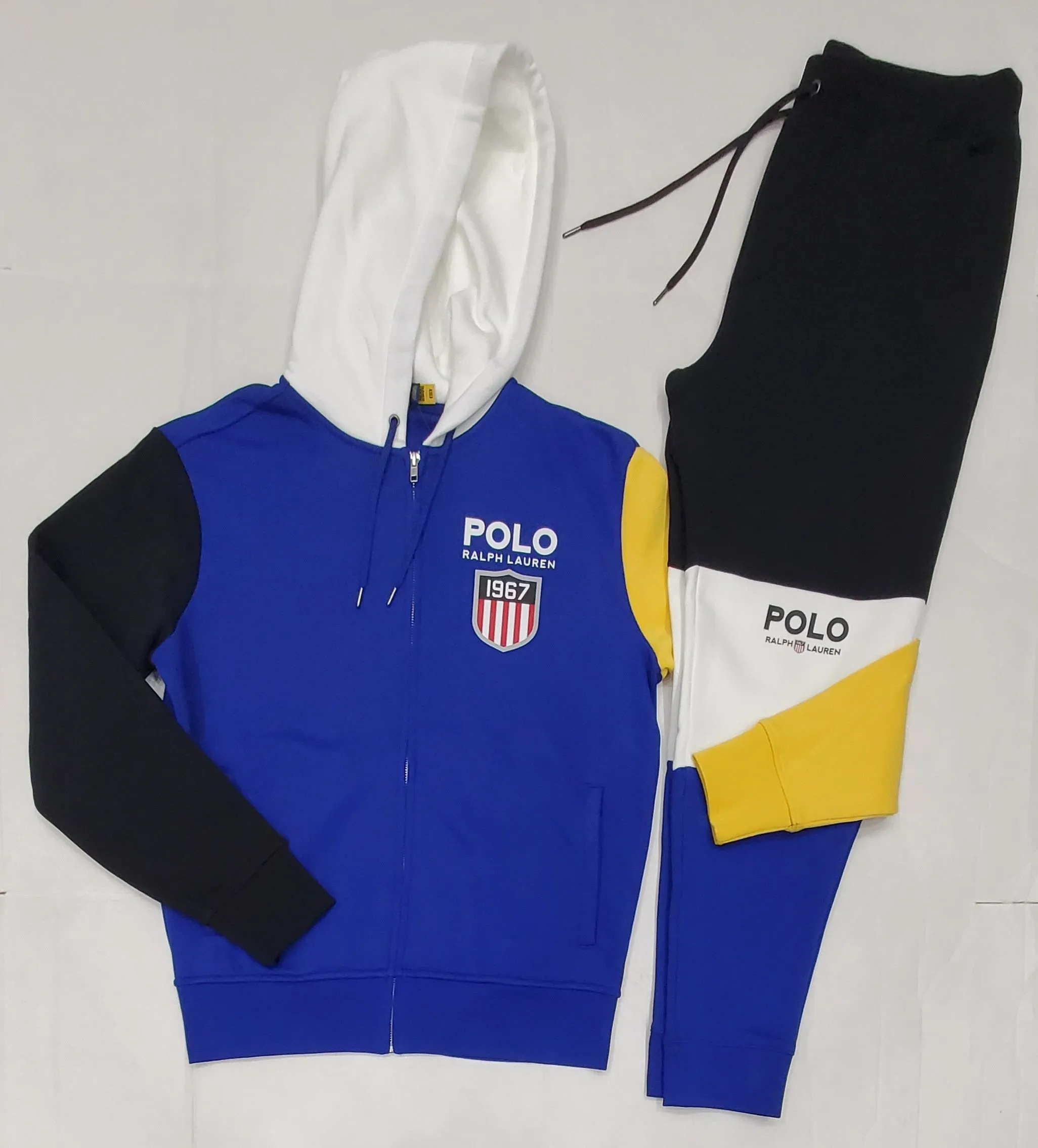 Nwt Polo Ralph Lauren Royal/White/Black/Yellow 1967 Sweatsuit