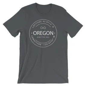 Oregon - Short-Sleeve Unisex T-Shirt - Latitude & Longitude