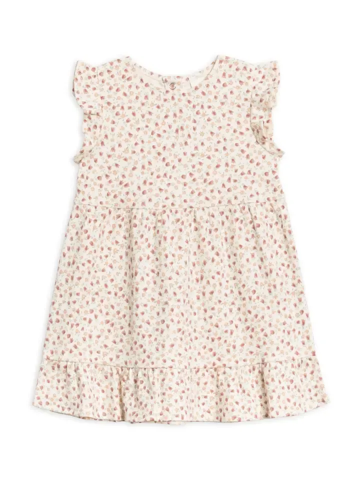 Organic Tilly Tiered Dress - Joy Floral / Berry