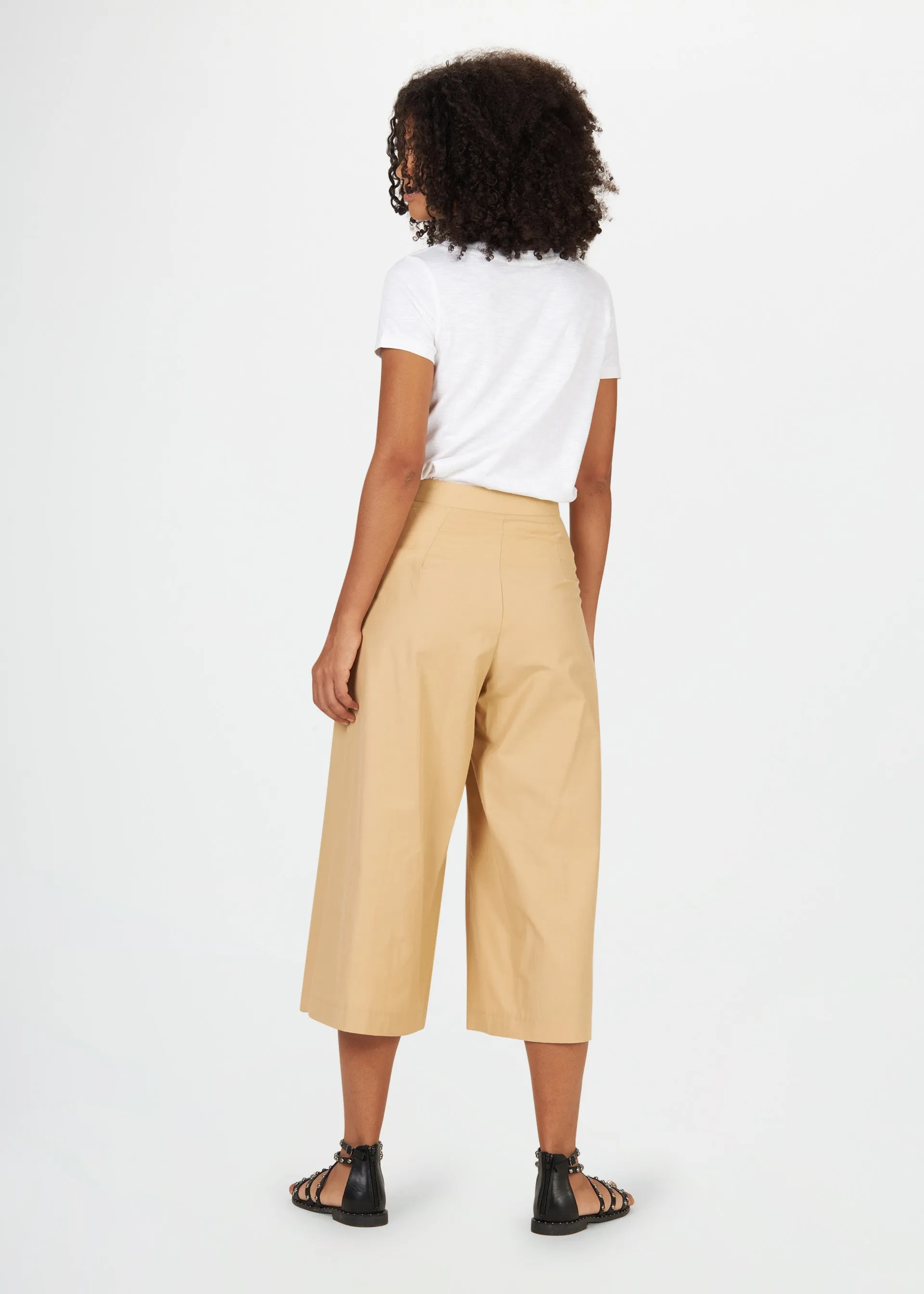 Pantaloni ampi cropped