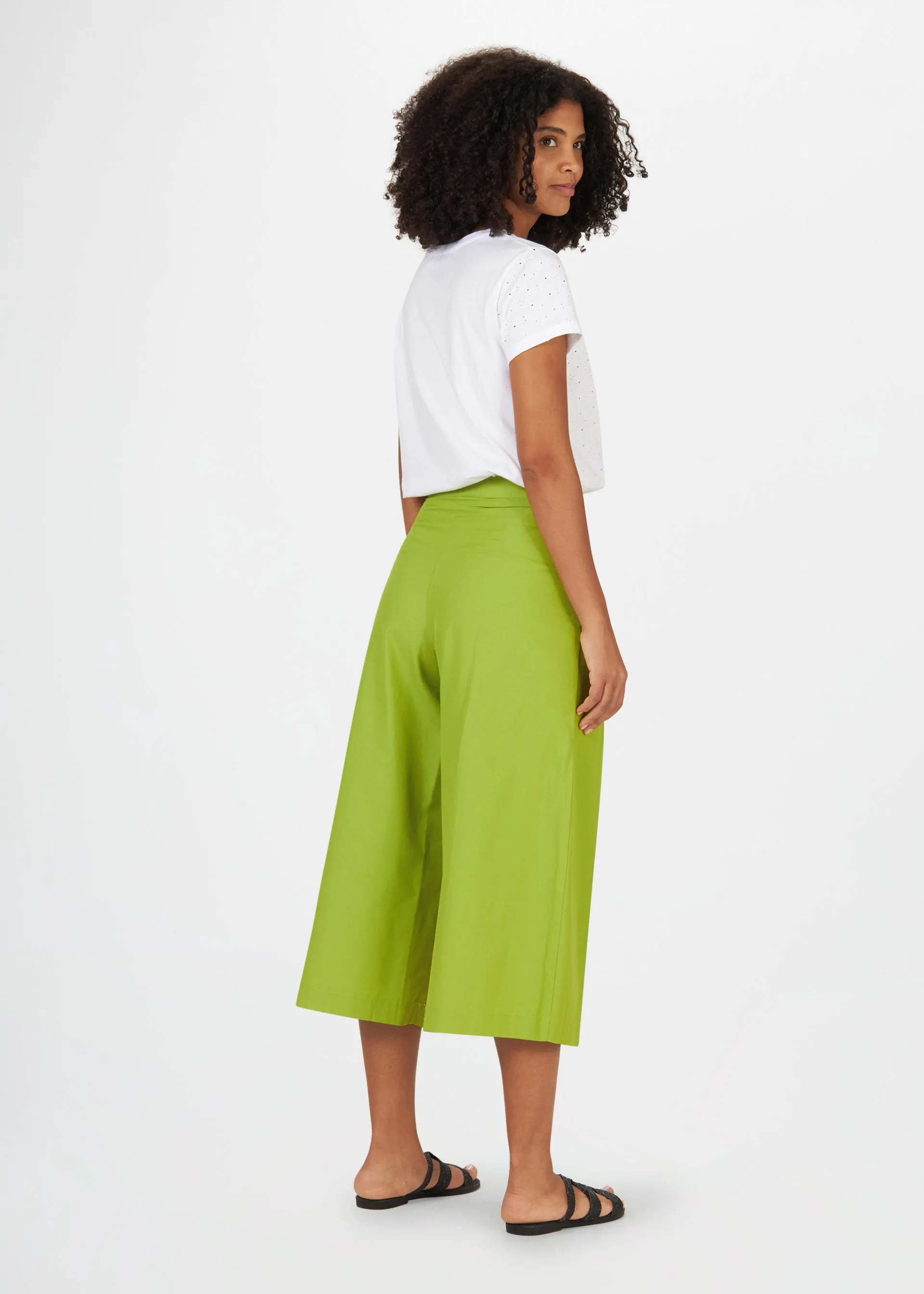 Pantaloni ampi cropped