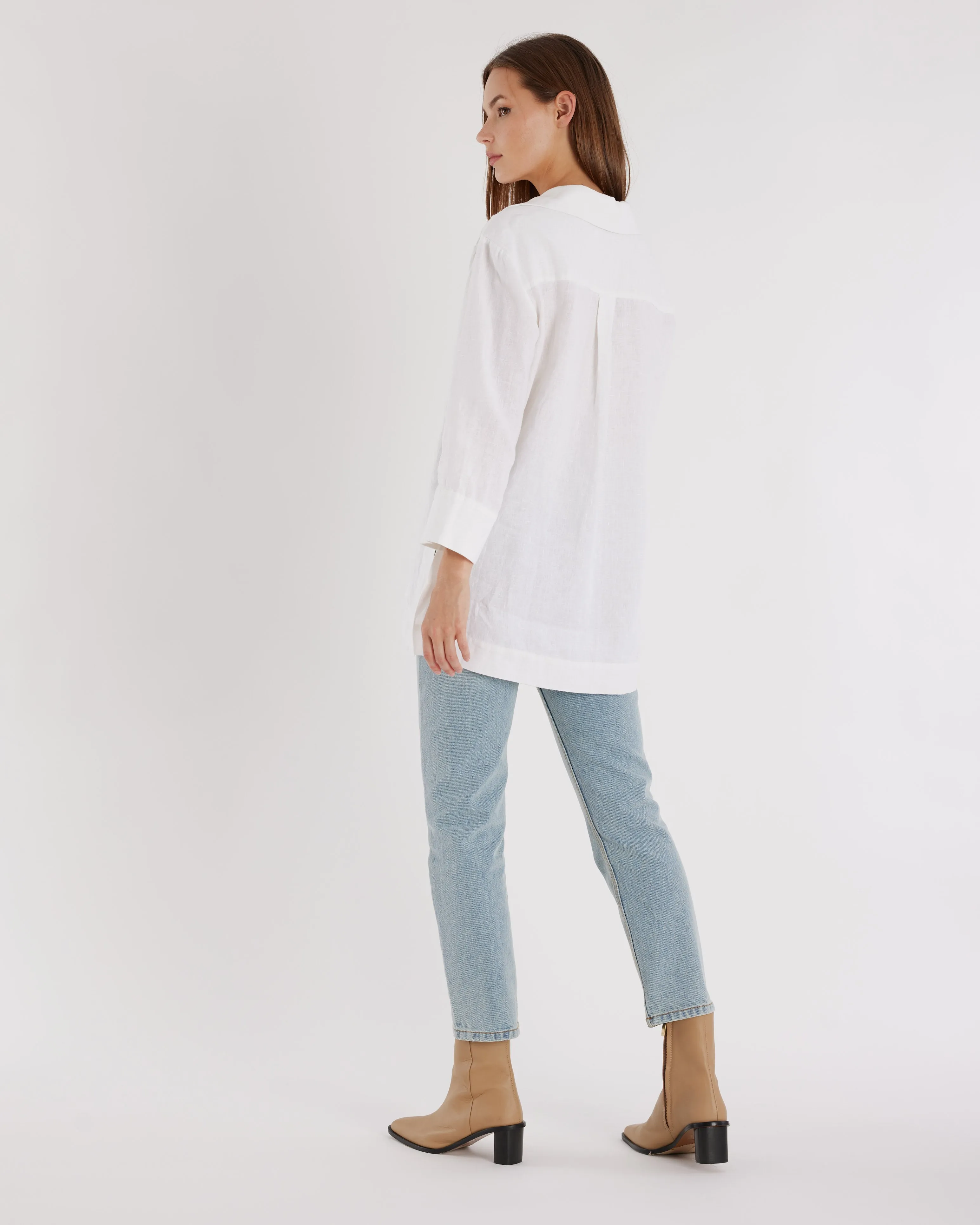 Pauline Linen Blouse - White