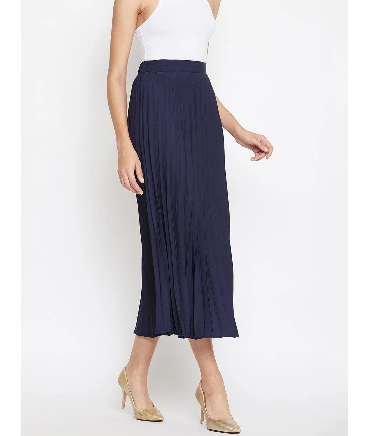 Pleated Midi Skirt