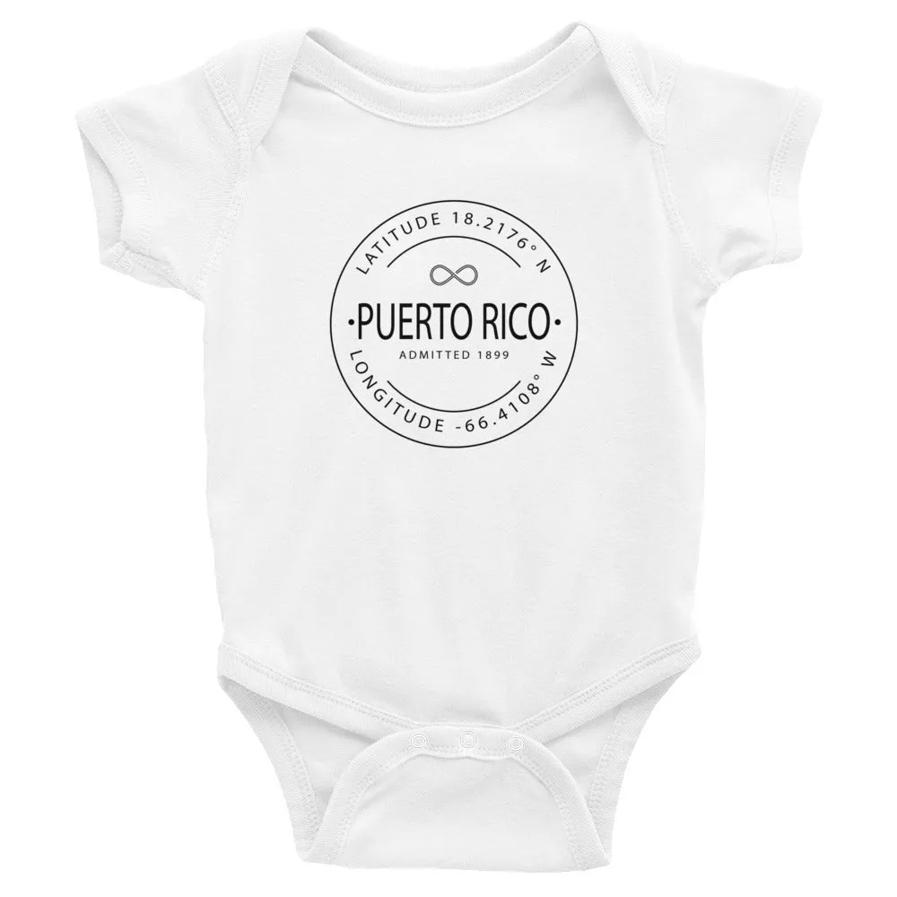 Puerto Rico - Infant Bodysuit - Latitude & Longitude