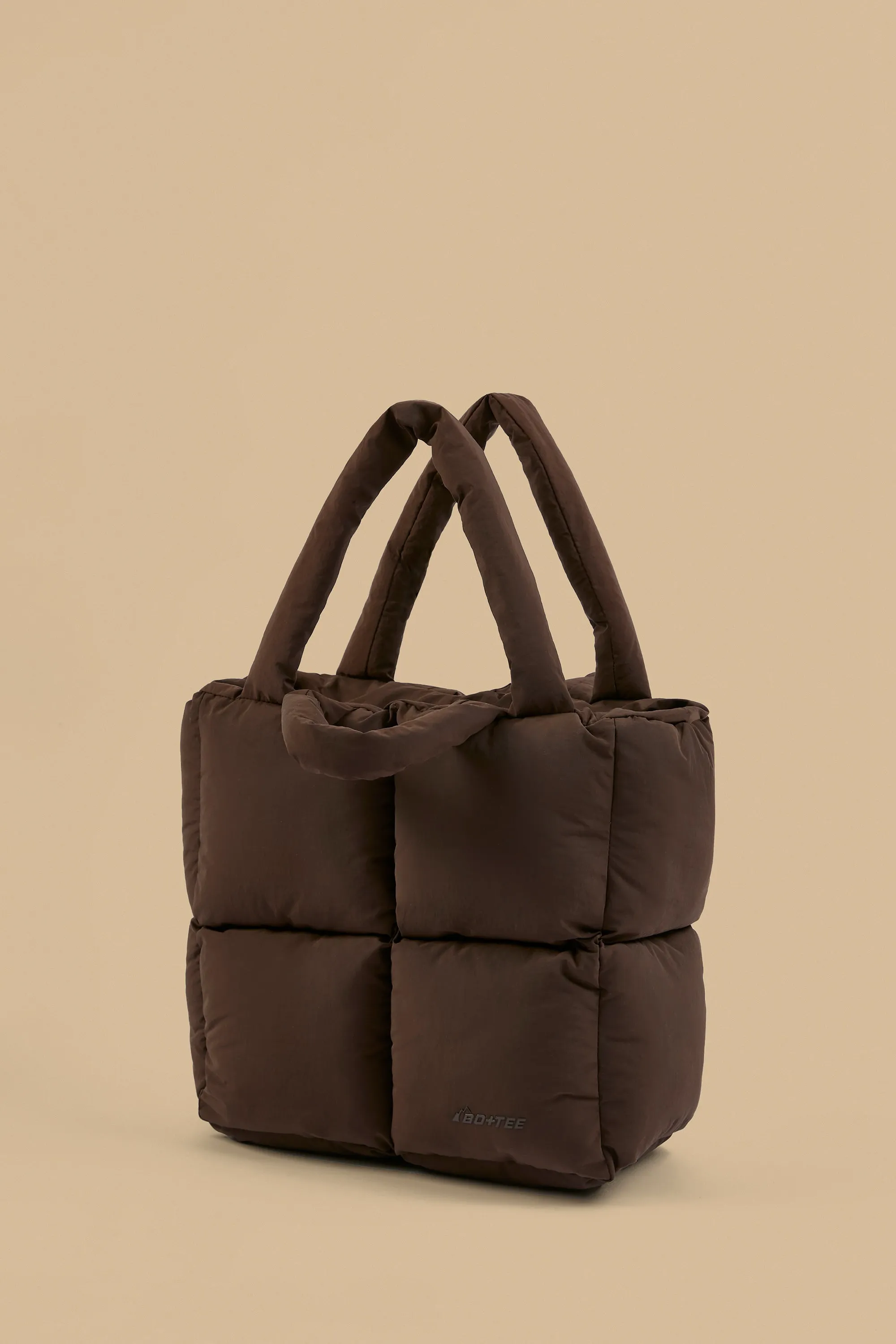 Quilted Puffer Bag in Mahogany