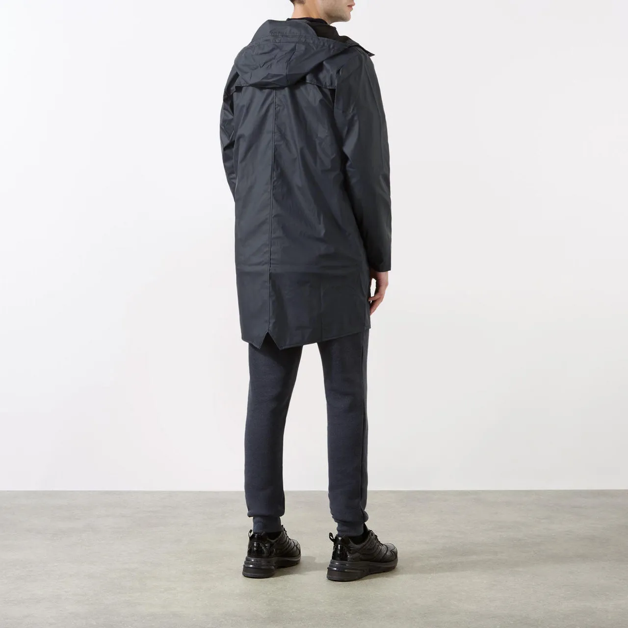 RAINS Long Jacket Unisex - Navy