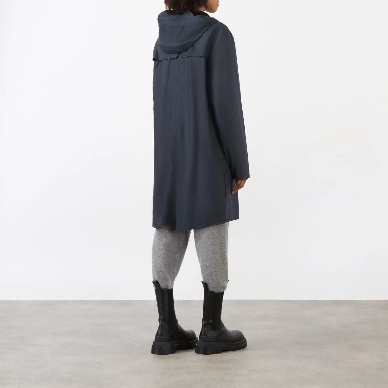 RAINS Long Jacket Unisex - Navy